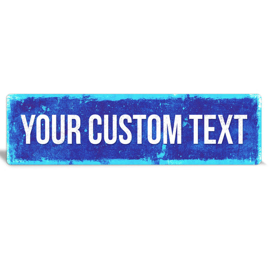Custom Metal Sign | Sandy Vibrant Blue Multi - The Sign Shoppe