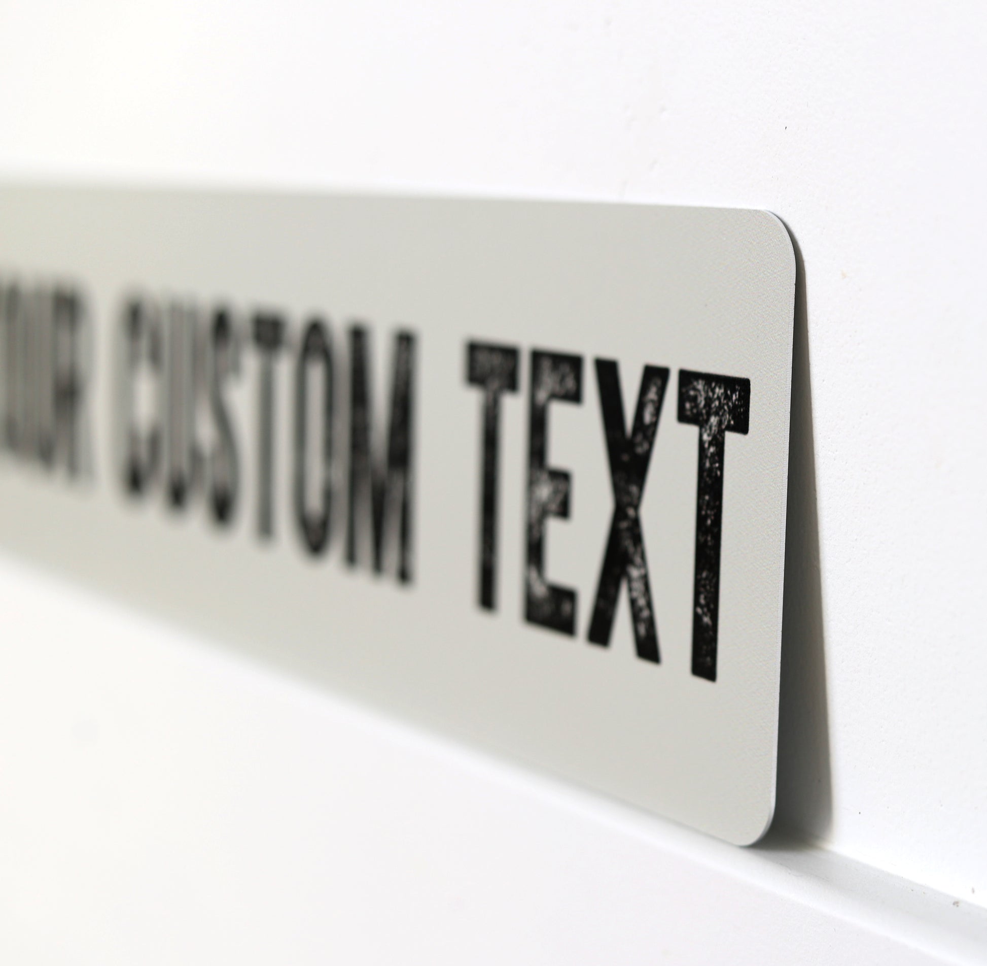 Custom Metal Sign | Solid Beige + Black Text - The Sign Shoppe