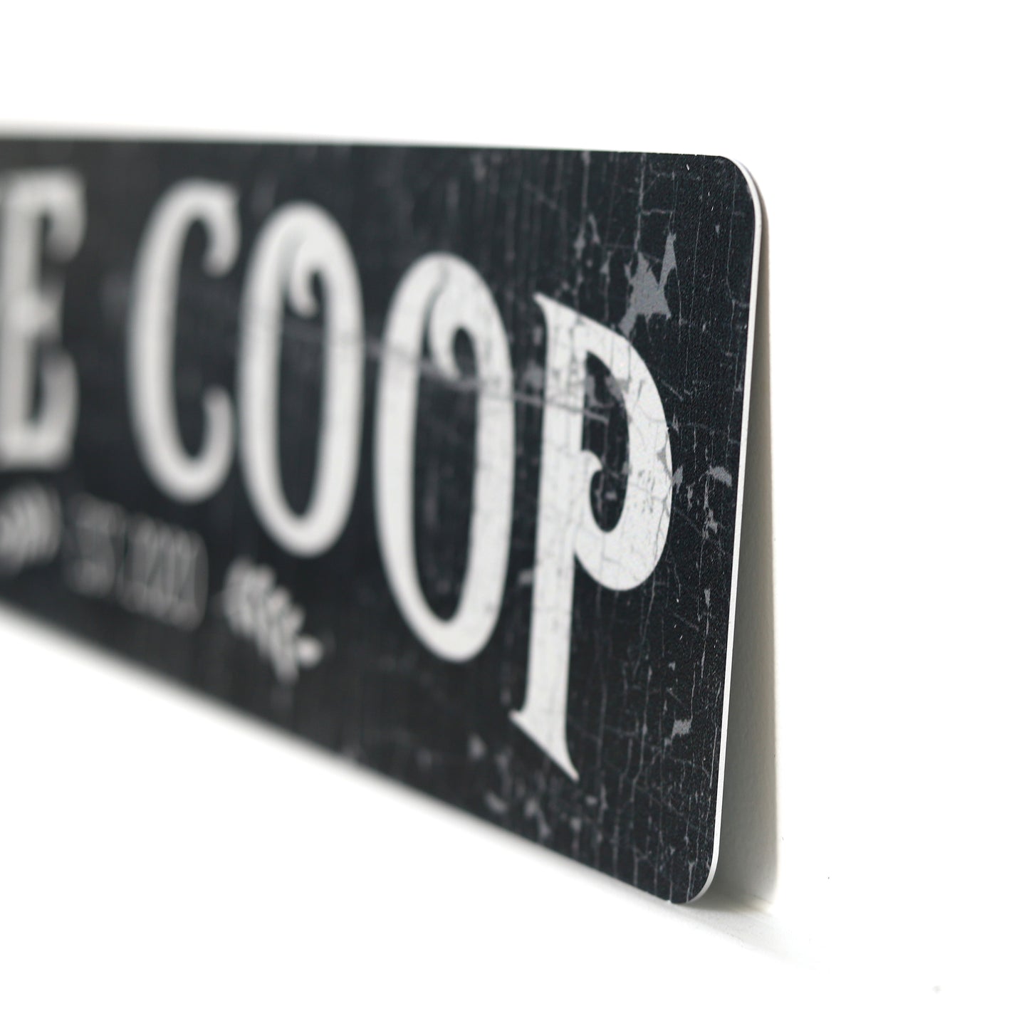 Custom Metal Sign | Grey Crackle - The Sign Shoppe