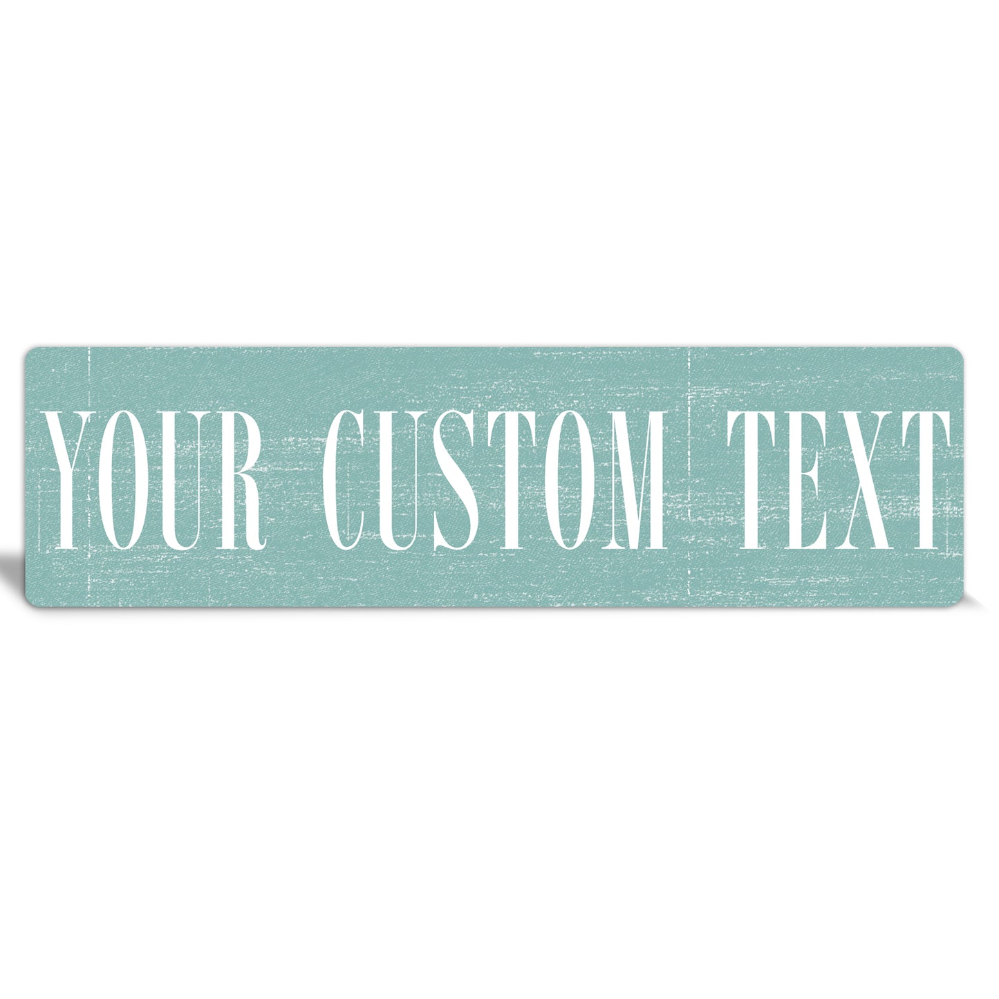 Custom Metal Sign | Brushed Light Blue - The Sign Shoppe