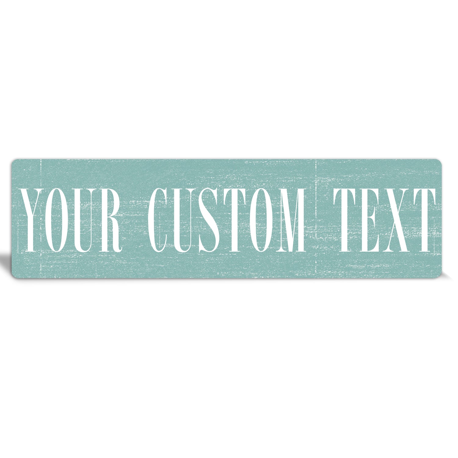 Custom Metal Sign | Brushed Light Blue - The Sign Shoppe