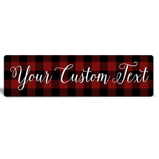 Custom Metal Sign | Buffalo Plaid - The Sign Shoppe 