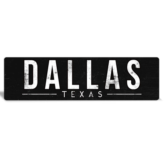 Custom Metal Sign | Rustic Black Personalized City Sign