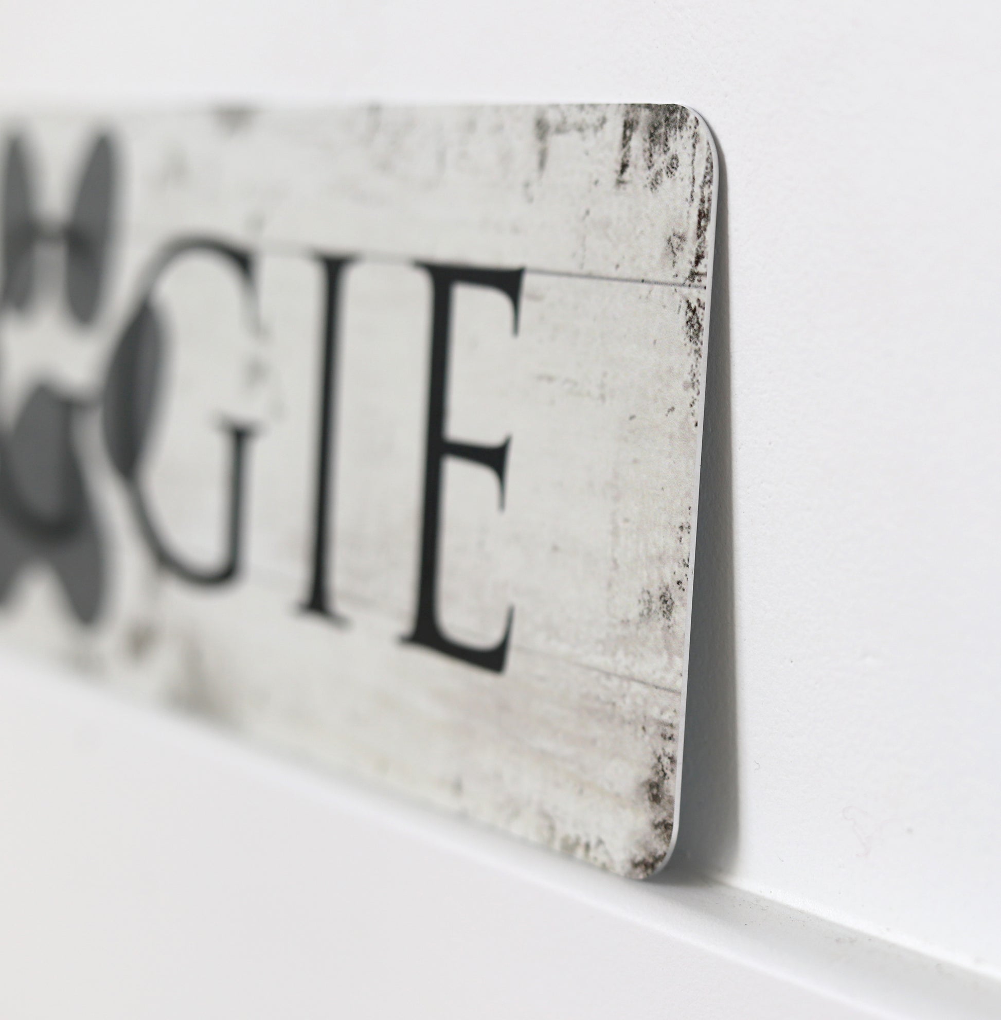 Custom Metal Sign | Custom Dog Paw Name Sign - The Sign Shoppe