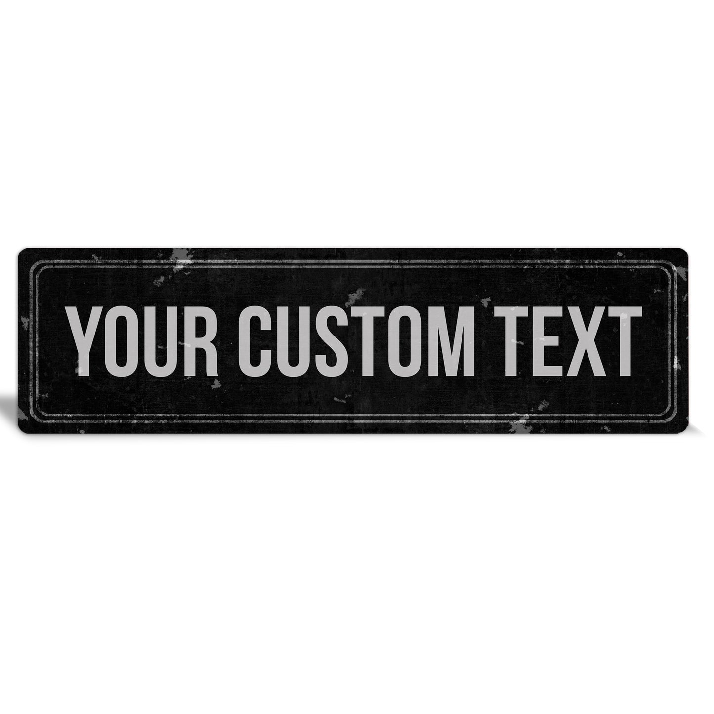 Custom Metal Sign | Black Rustic Double Frame - The Sign Shoppe
