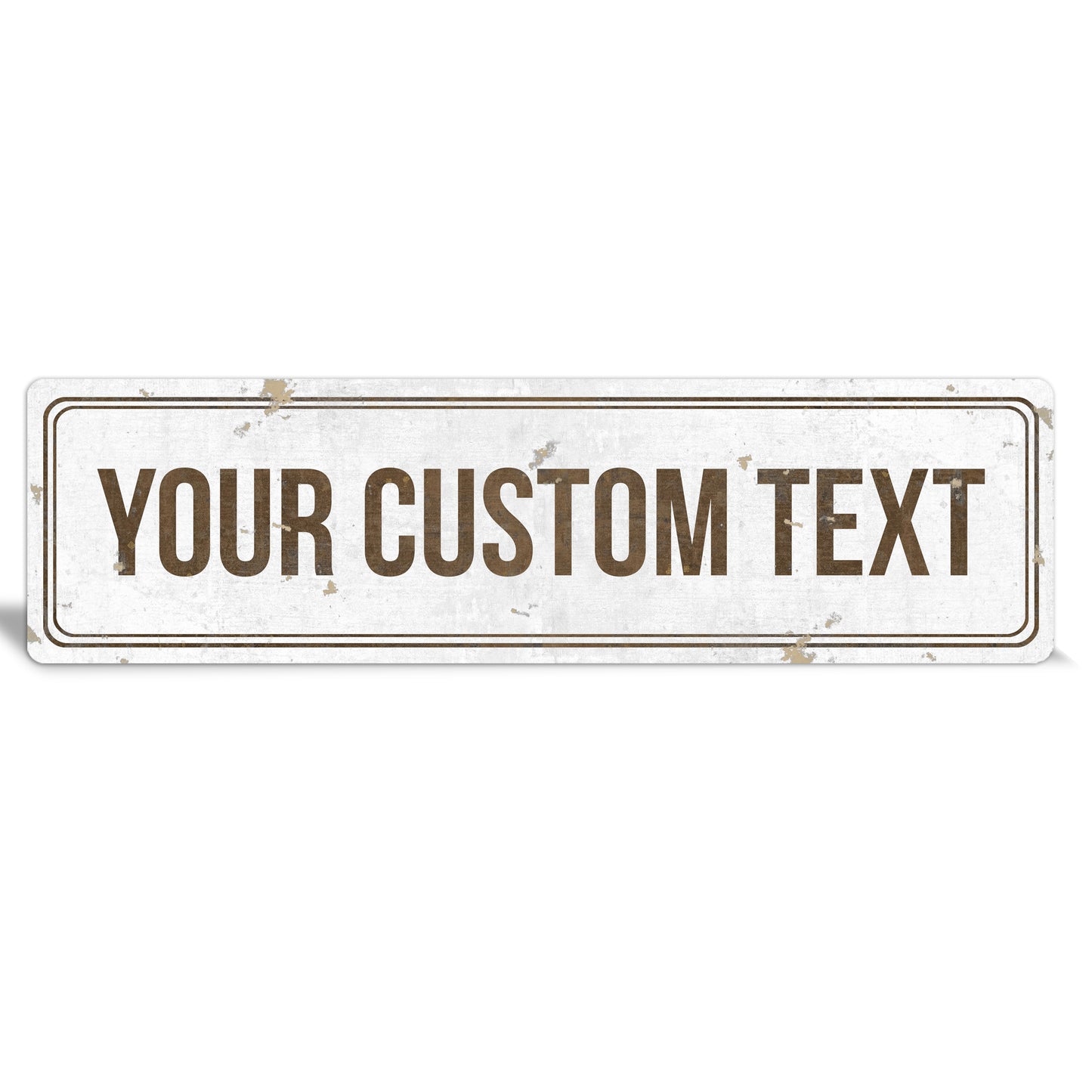 Custom Metal Sign | Light Rustic Double Frame - The Sign Shoppe