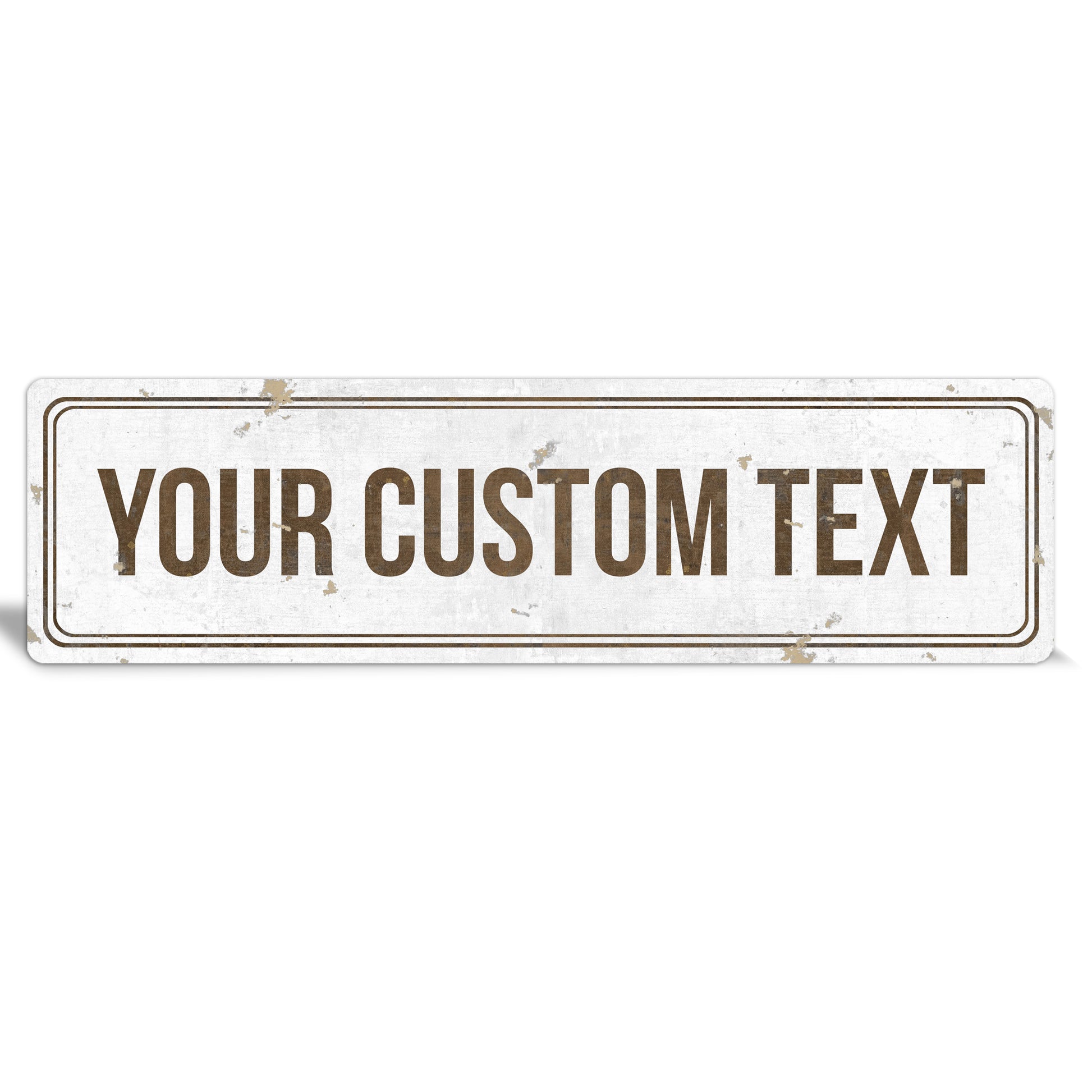 Custom Metal Sign | Light Rustic Double Frame - The Sign Shoppe