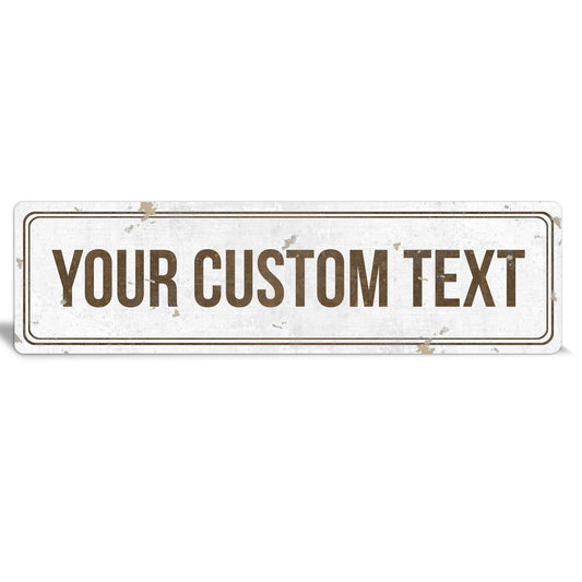 Custom Metal Sign | Light Rustic Double Frame - The Sign Shoppe