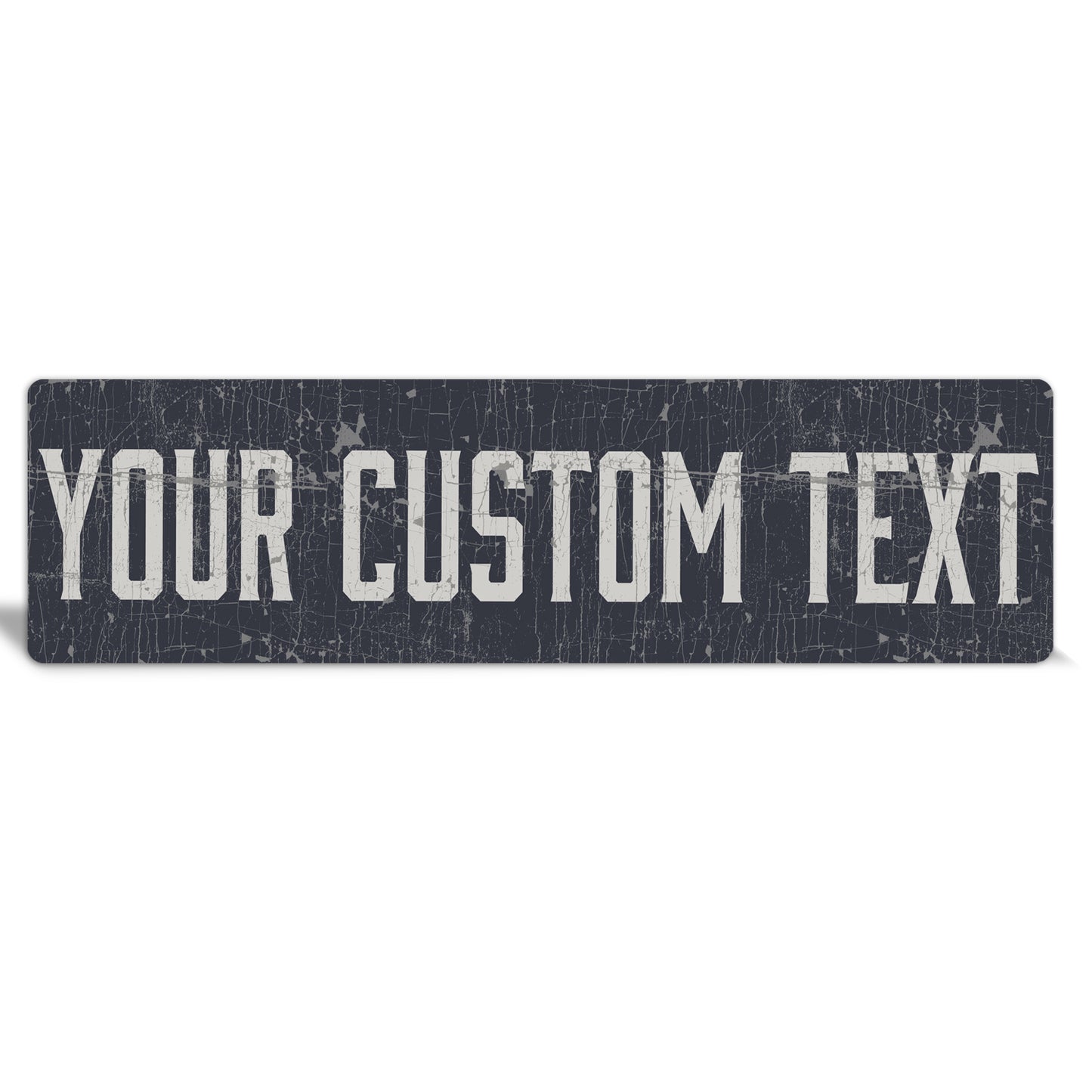 Custom Metal Sign | Grey Crackle - The Sign Shoppe