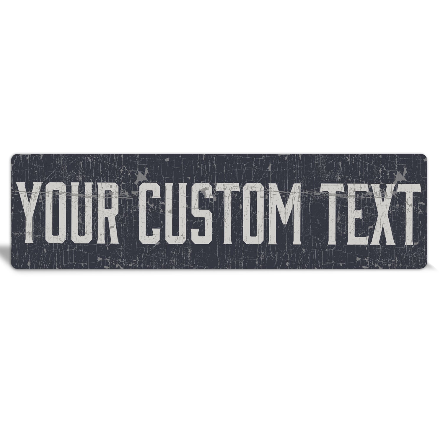 Custom Metal Sign | Grey Crackle - The Sign Shoppe