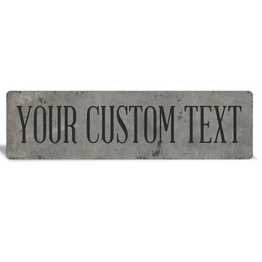 Custom Metal Sign | Grey Chippy - The Sign Shoppe