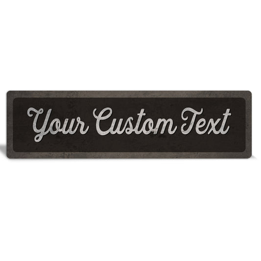 Custom Metal Sign | Rustic Brown Border - The Sign Shoppe