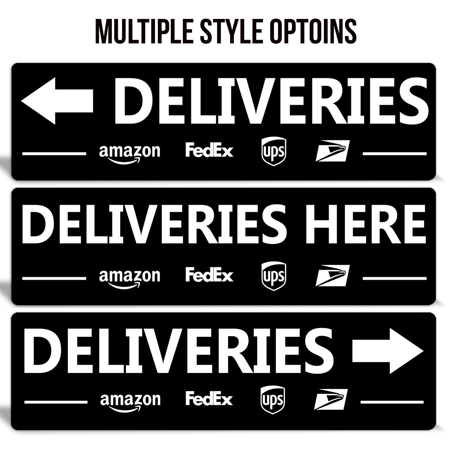 Black and white "Deliveries Here" | Metal Sign - The Sign Shoppe