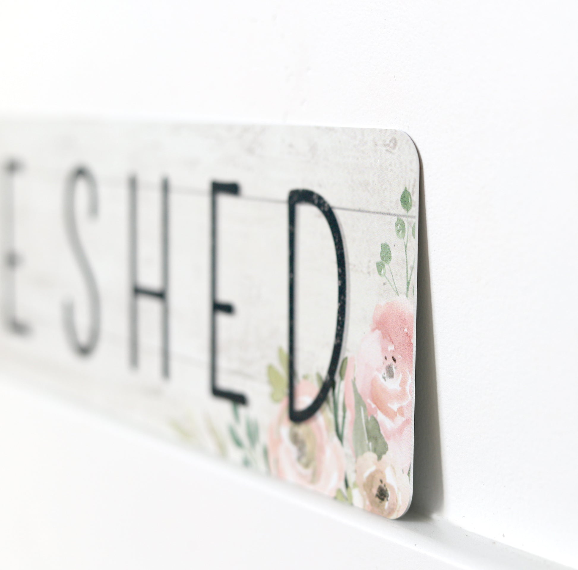 Custom Metal Sign | Pink Floral Corner - The Sign Shoppe