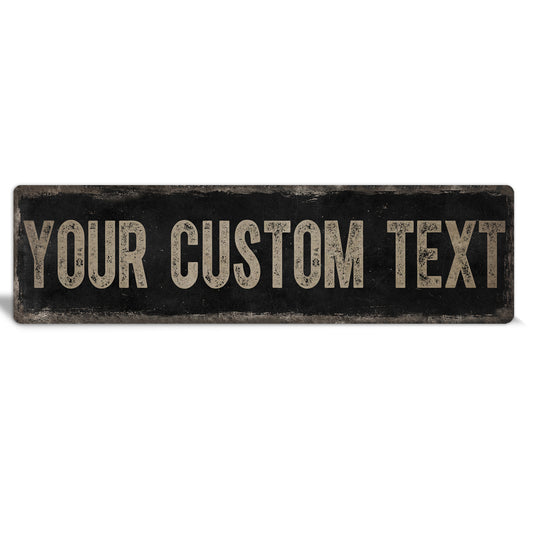 Custom Metal Sign | Tan Rustic Edge - The Sign Shoppe