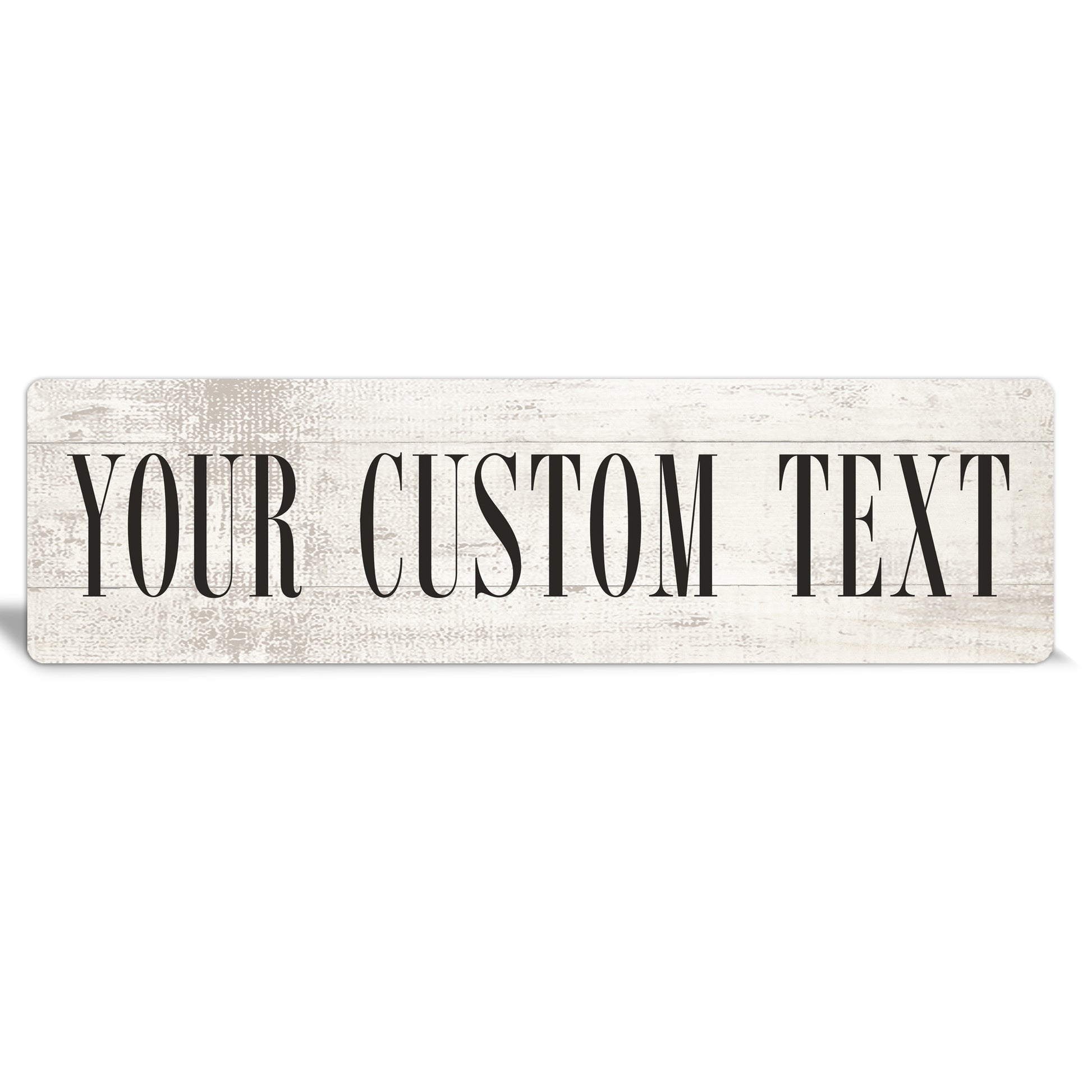 Custom Metal Sign | Faux White Wood - The Sign Shoppe