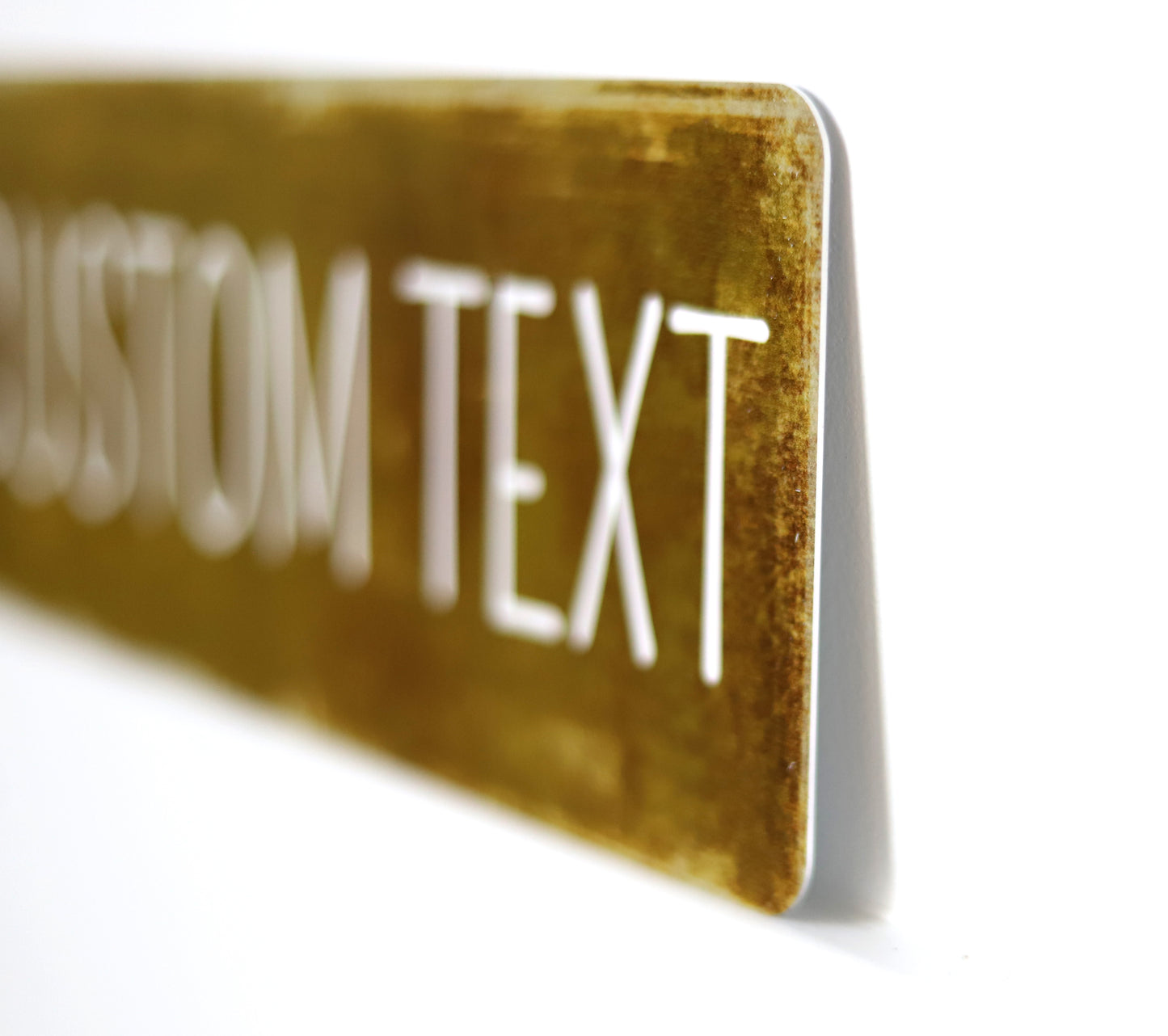 Custom Metal Sign | Yellow Mustard Grunge - The Sign Shoppe