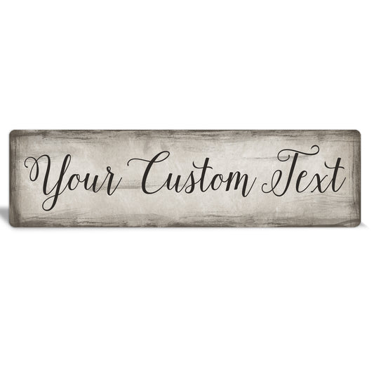 Custom Metal Sign | Faux Brushstrokes - The Sign Shoppe