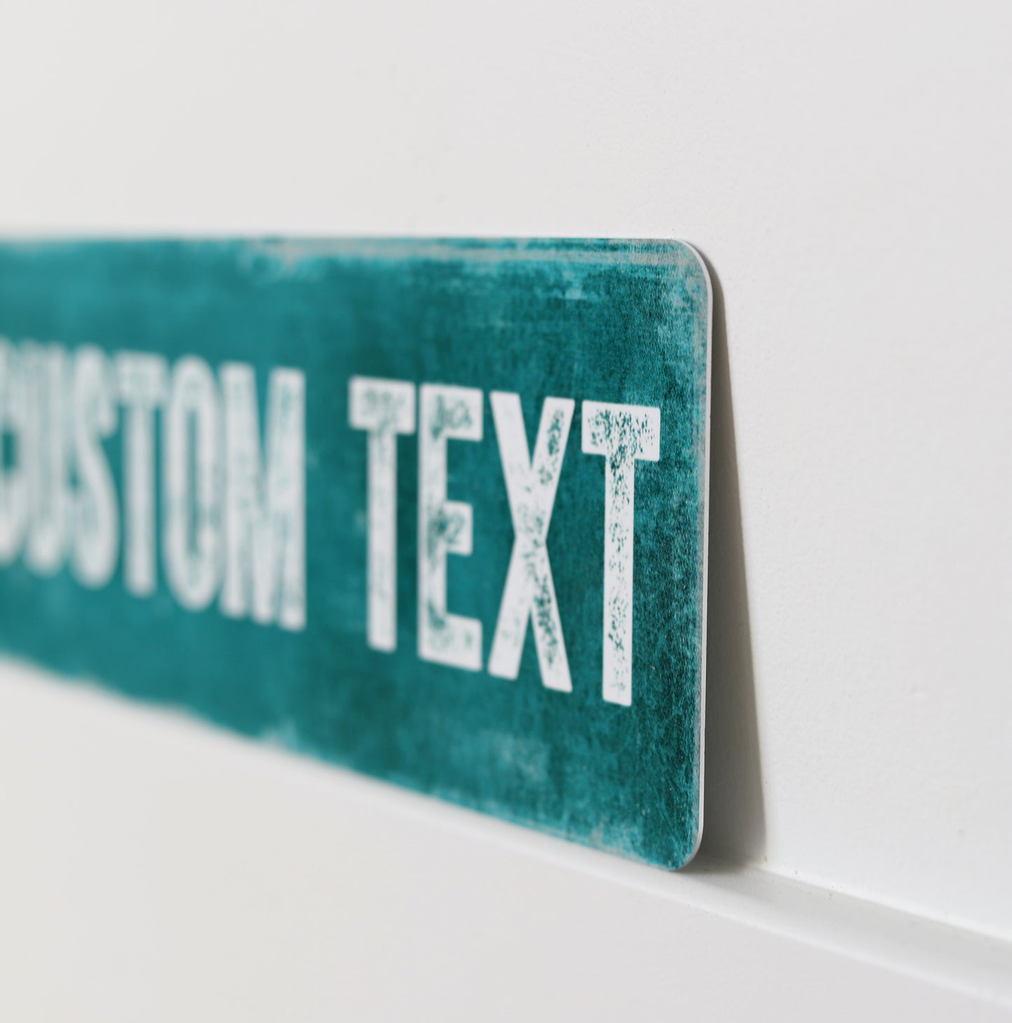 Custom Metal Sign | Turquoise Grunge - The Sign Shoppe