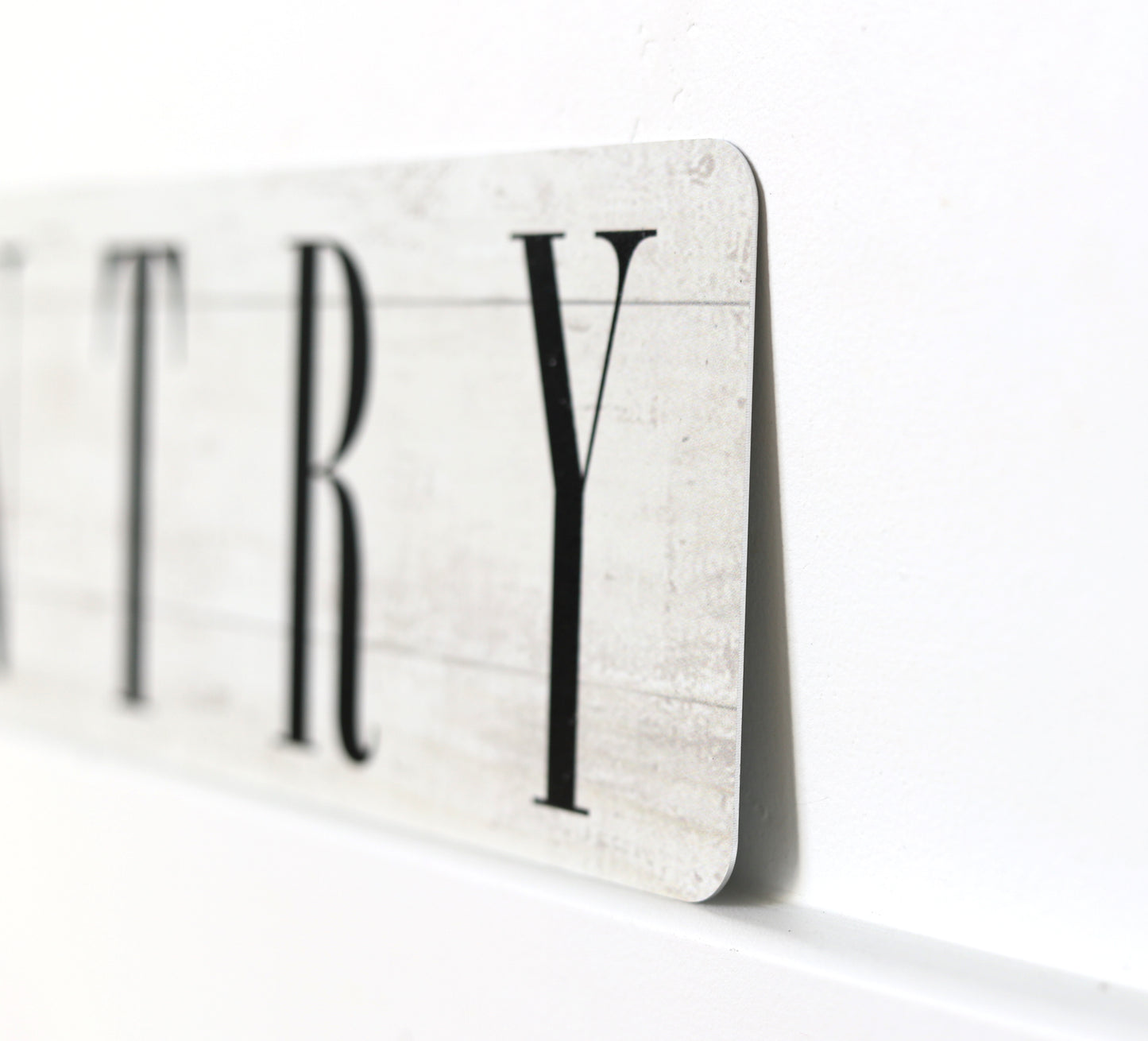 Custom Metal Sign | Faux White Wood - The Sign Shoppe