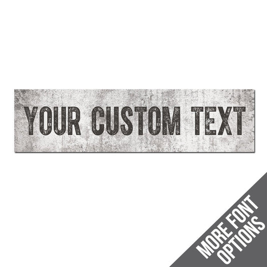 Custom Metal Sign | Distressed Off-White Grunge - The Sign Shoppe
