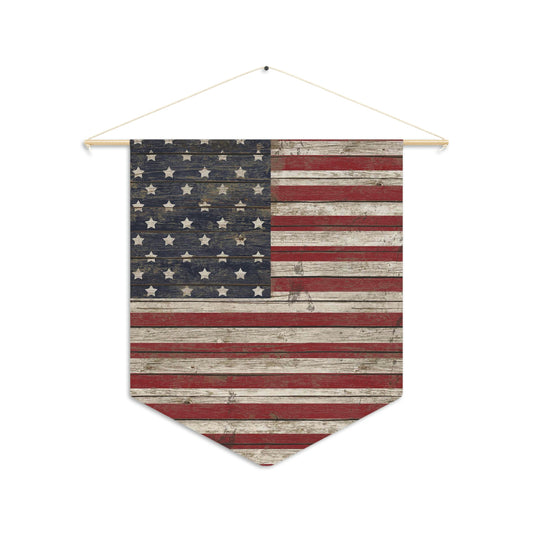 USA Flag Hanging Pennant, Home Decor Wall Hanging, 4th of July Decor - The Sign Shoppe