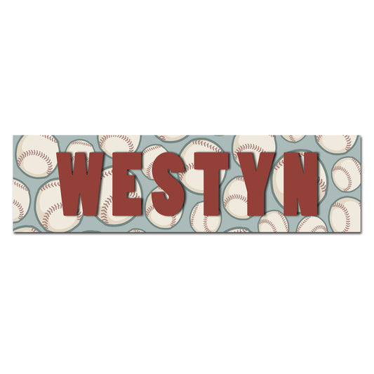 Customizable Kids Name Sign | Baseball - The Sign Shoppe