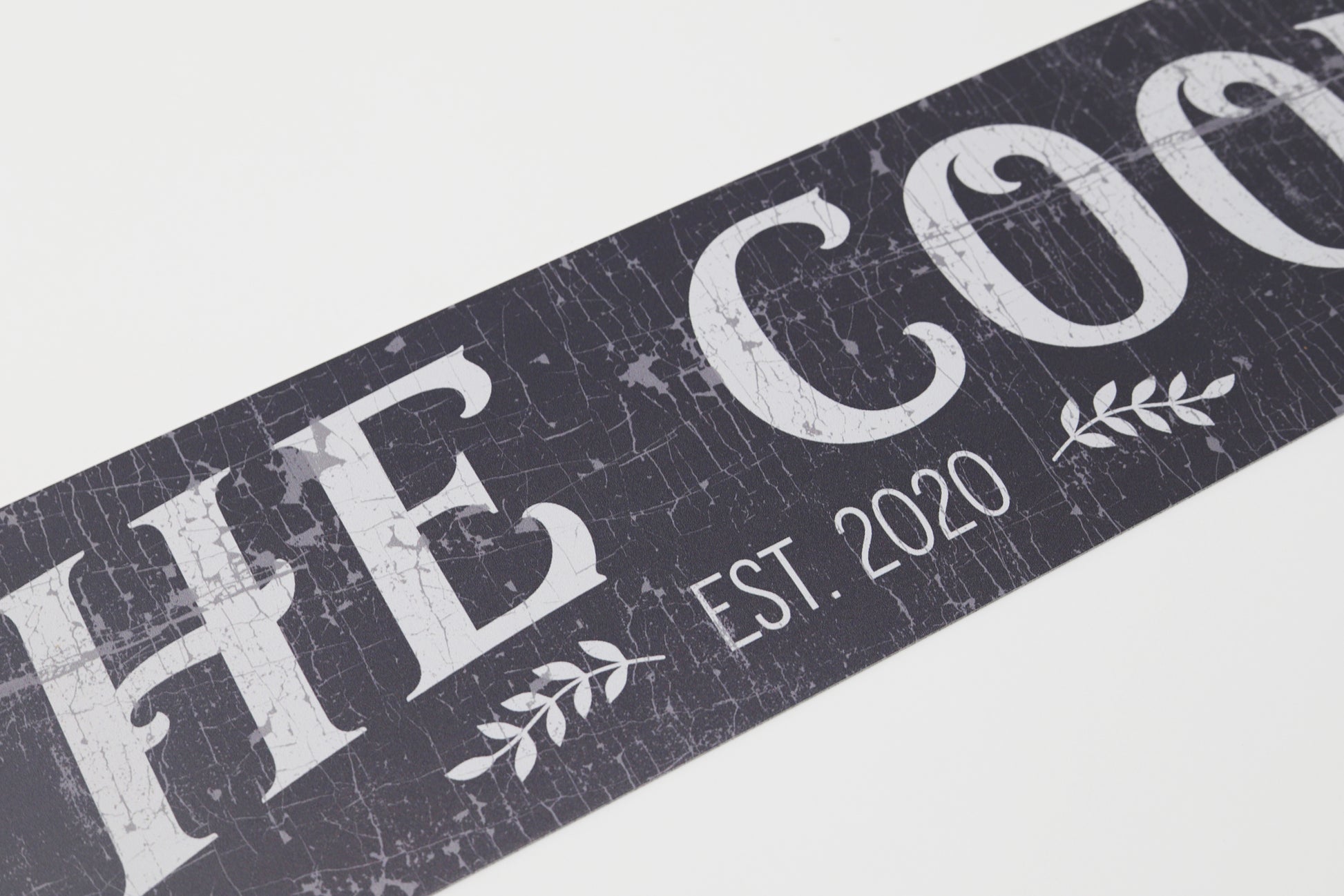 The Coop | Metal crackle black/charcoal sign - The Sign Shoppe