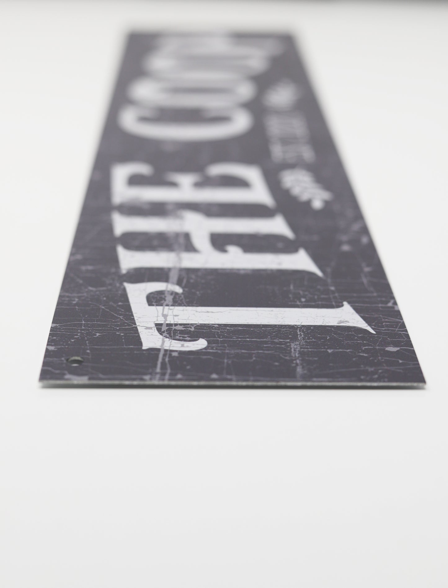 The Coop | Metal crackle black/charcoal sign - The Sign Shoppe