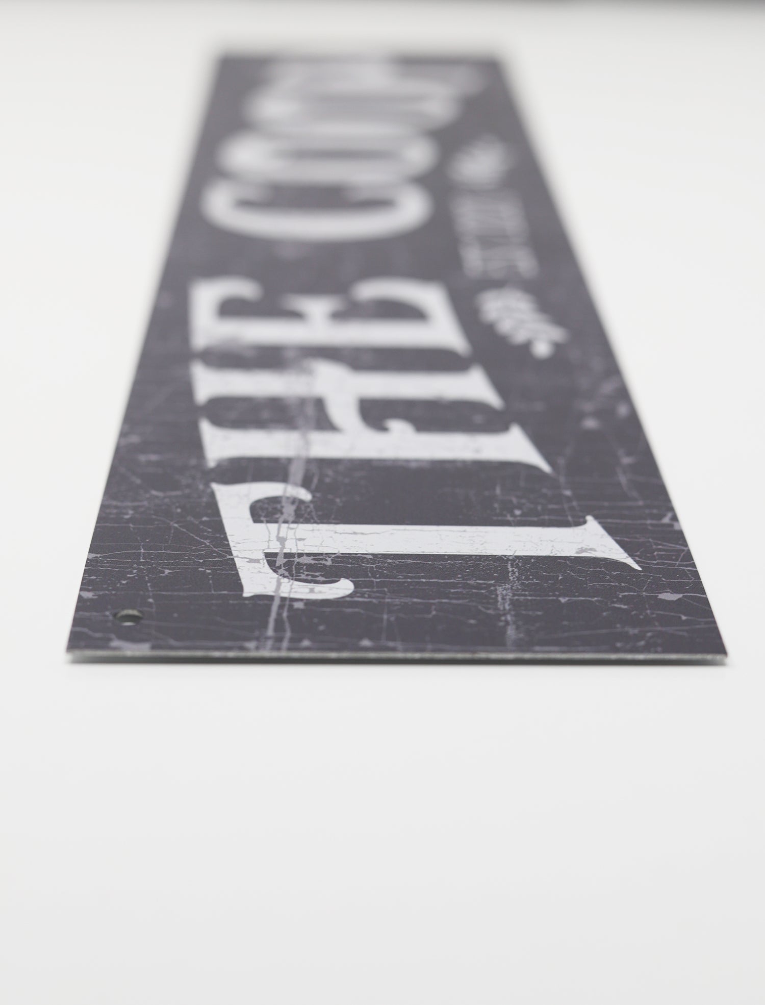 The Coop | Metal crackle black/charcoal sign - The Sign Shoppe