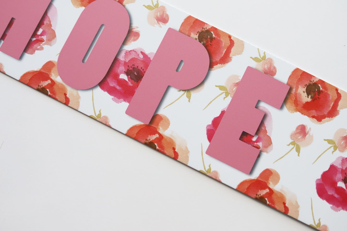 Customizable Kids Name Sign | Pink Coral Floral - The Sign Shoppe
