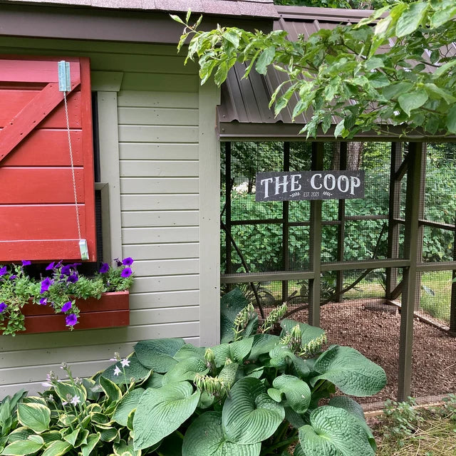 The Coop | Metal crackle black/charcoal sign - The Sign Shoppe