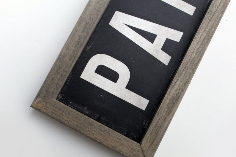 Rustic Black Framed Metal Pantry Sign - The Sign Shoppe