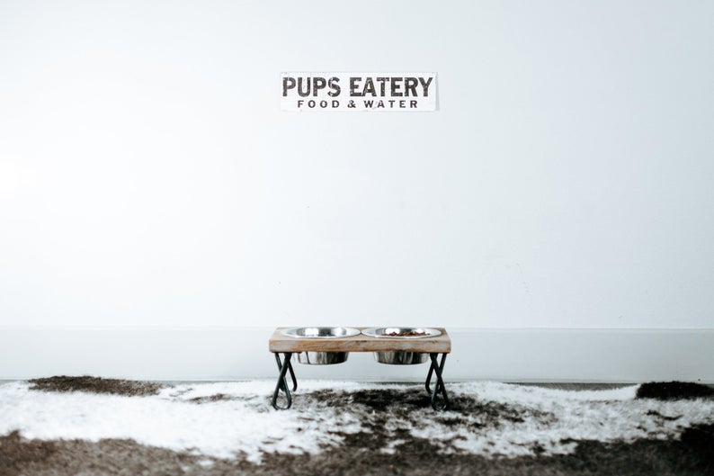Pup's Eatery | Faux White Wood With Edging - The Sign Shoppe