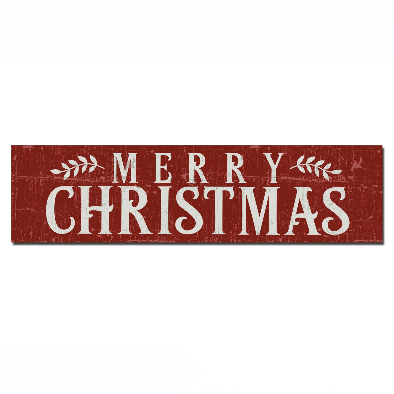 Rustic Red "Merry Christmas" Metal Sign - The Sign Shoppe