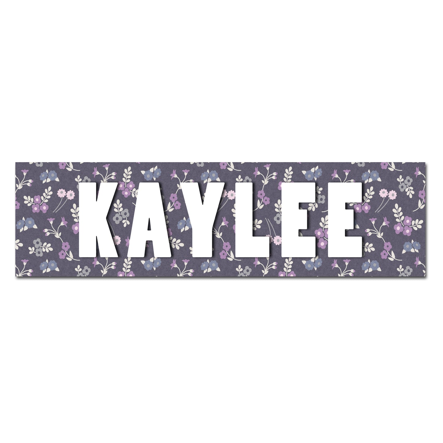 Customizable Kids Name Sign | Dainty Purple Floral - The Sign Shoppe