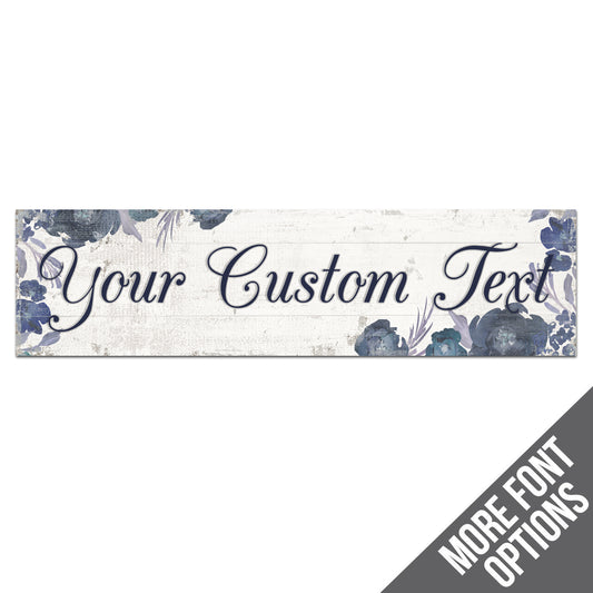 Custom Metal Sign | Purple Floral Corner - The Sign Shoppe