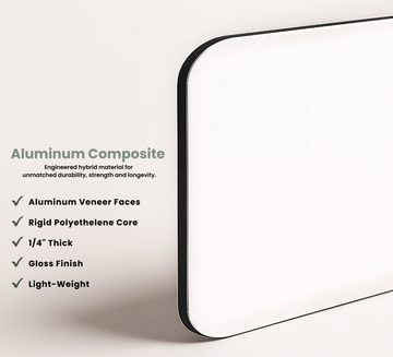Custom Metal Sign | Brushed Light Pink