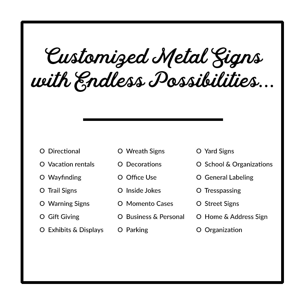 Custom Metal Sign | Sandy Beige - The Sign Shoppe 
