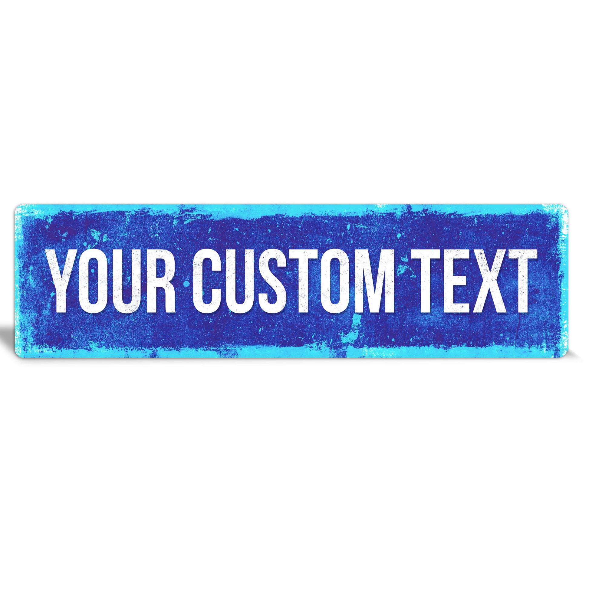 Custom Metal Sign | Sandy Vibrant Blue Multi - The Sign Shoppe 