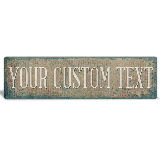 Custom Metal Sign | Turquoise Coastal - The Sign Shoppe 
