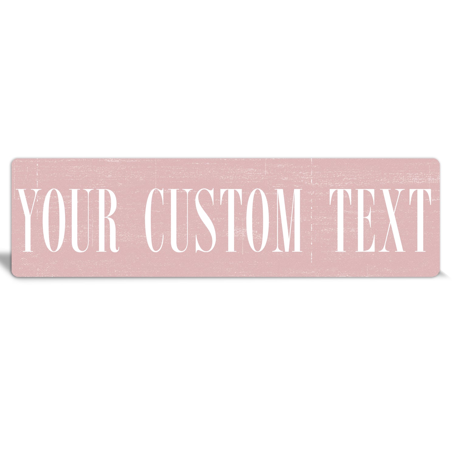 Custom Metal Sign | Brushed Light Pink - The Sign Shoppe 