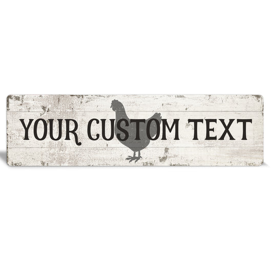 Rustic Metal Customized Chicken Sign