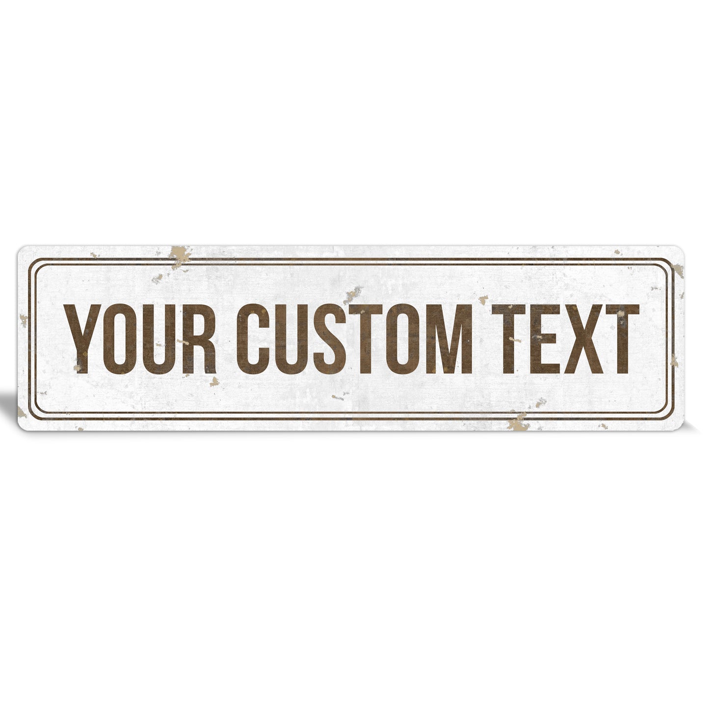 Custom Metal Sign | Light Rustic Double Frame - The Sign Shoppe 