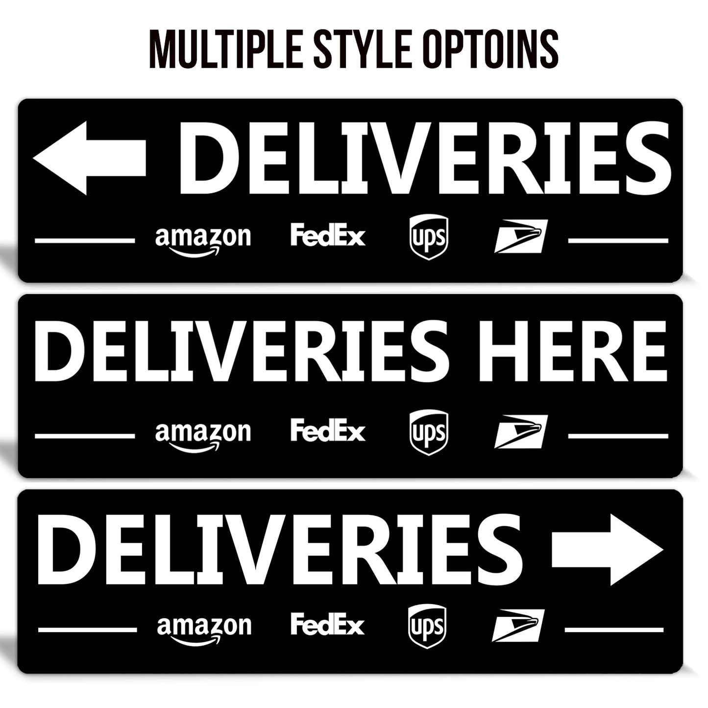 Black and white "Deliveries Here" | Metal Sign - The Sign Shoppe 