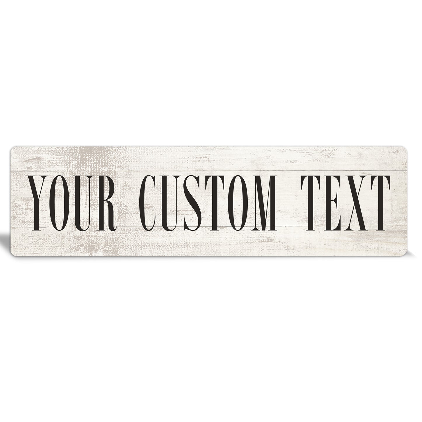 Custom Metal Sign | Faux White Wood - The Sign Shoppe 