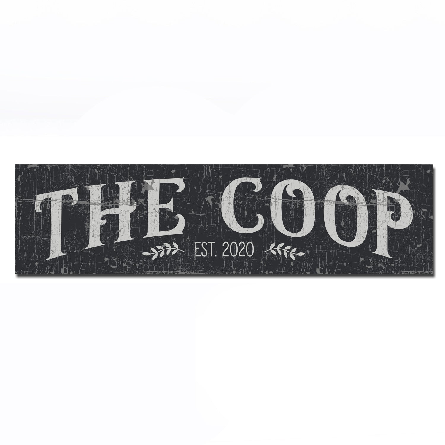 "the coop" rustic black metal outdoor chicken coop sign