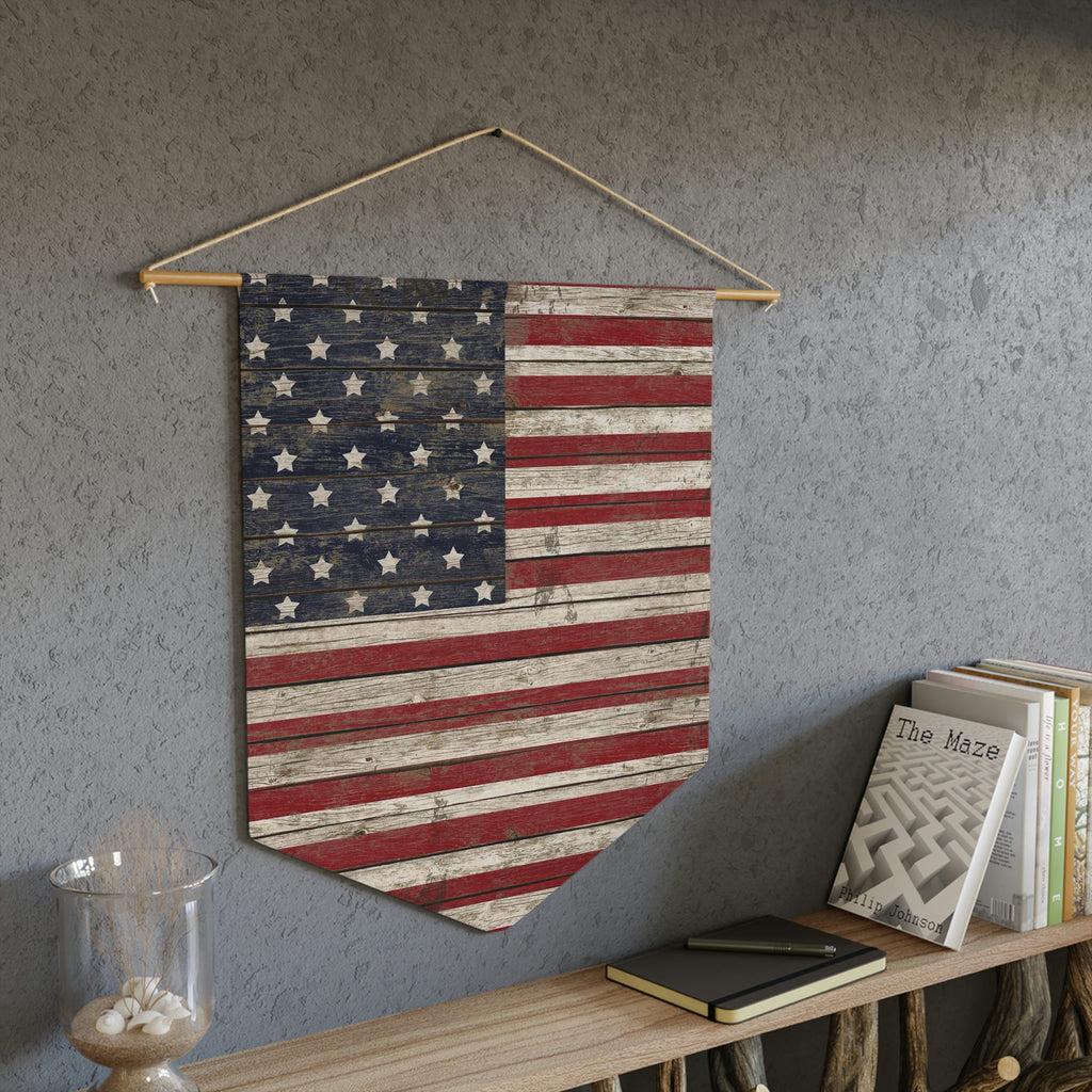 USA Flag Hanging Pennant, Home Decor Wall Hanging, 4th of July Decor