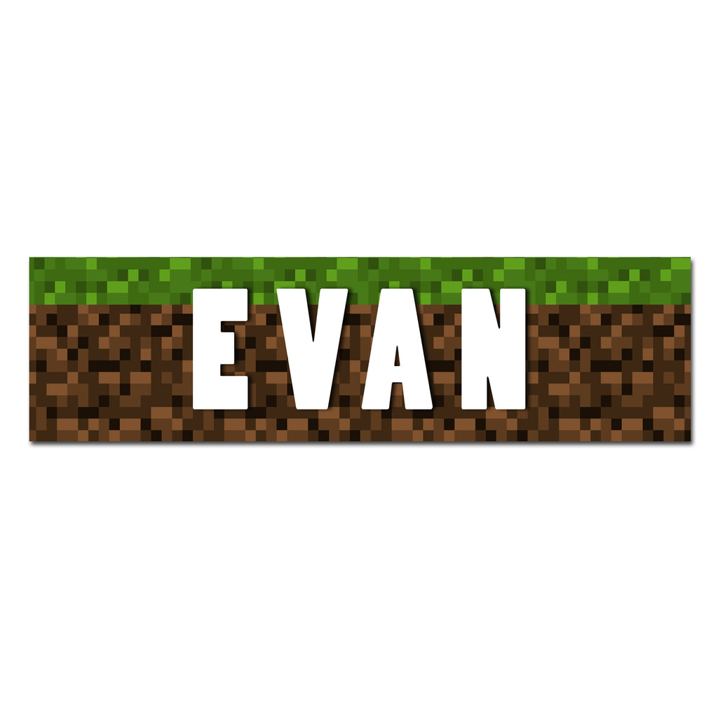 Customizable Kids Name Sign | Minecraft Inspired