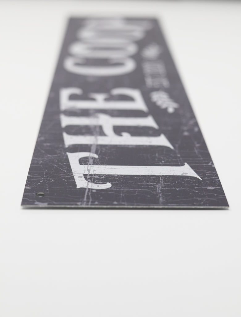 The Coop | Metal crackle black/charcoal sign